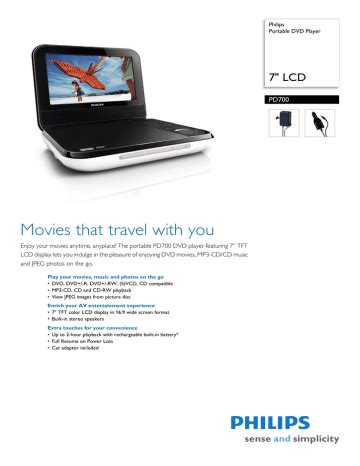 philips portable dvd player pd700 37 pdf manual